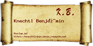Knechtl Benjámin névjegykártya