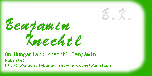 benjamin knechtl business card
